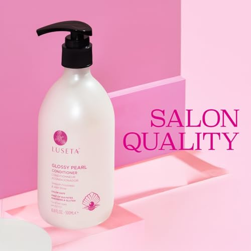 Image of LUSETA Glossy Pearl Conditioner Adds Shine for Dull Hair 16.9oz | Deep Moisture Conditioning - Helps Replenish Hydration, Enhances Natural Luster , Frizz Control and Restore Smoothness
