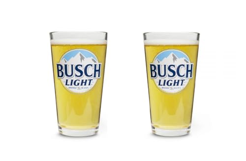Busch Light Signature 16 Ounce Original Pint Glass - Set of 2