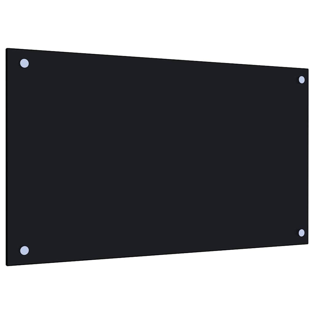 Küchenrückwände 2 STK. Schwarz 70x40 cm Hartglas,Heim & Garten,Küche & Esszimmer,Küchenhelfer & -utensilien,Schwarz,9.62 kg-3315795