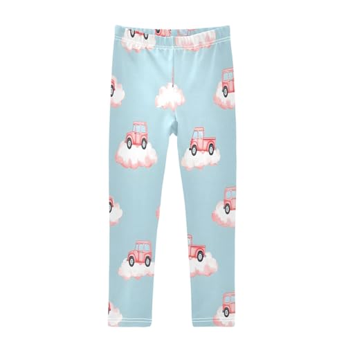 Bolaz Toddler Girls Leggings Printed Yoga Pants Leggings Pink Car for Kids