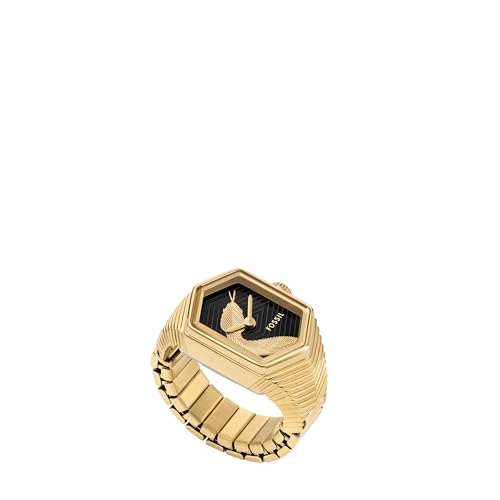 Image of Fossil Women's Watch Ring, Quartz Stainless Steel Two-Hand Ring Watch for Women