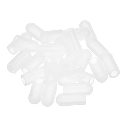 Image of uxcell 88Pcs Silicone End Caps, 4.5mm(3 /16 inch) ID 13mm(1 /2 inch) Height Round Rubber Elastic Screw Thread Protectors Soft Flexible Screw Bolt Covers Caps for Metal Tube Rod Bolt, Clear