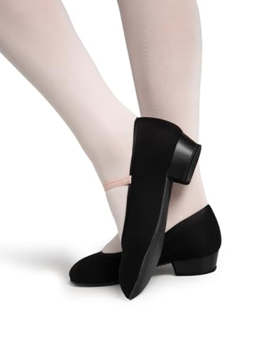 Zapatos de tacón Capezio Academy para niña, modelo Character Shoe negro talla 3 M