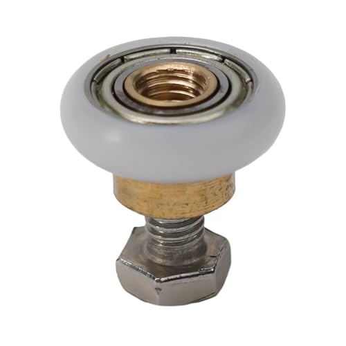 WheatThrive Rodillos para puerta de ducha, ruedas corredizas de vidrio, poleas de baño de nailon, 20-27 mm de diámetro, vidrio de 4-8 mm, paquete de 4 con tornillos para reemplazo de cabina de ducha