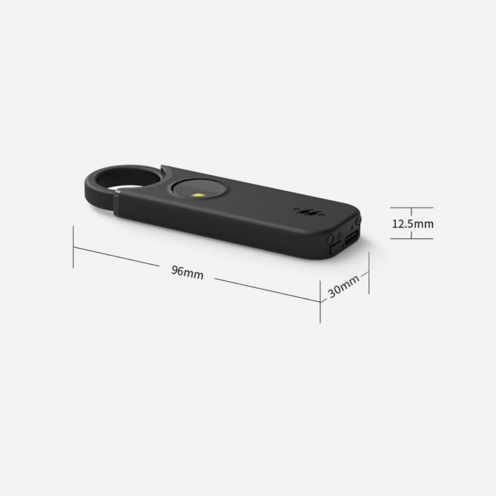 L'alarme V2 Acier Premium Alarme Personnelle Mini 135dB Autodéfense avec Lumière LED pour Femmes, Enfants et Personnes âgées