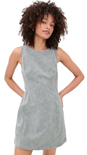 Free People Womens Atlas Faux Suede Mini Dress Wild Dove S