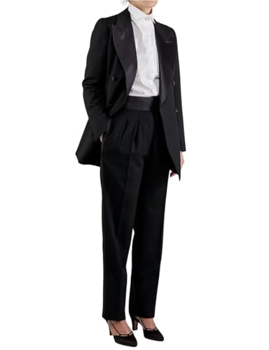 Pantalon à revers en pointe et veste tailleur pour costume femme habillé