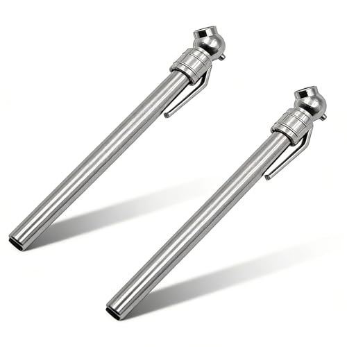 Horyue 2 Pcs Portable ktire pressure gauge with Pocket Clip | 5-50 PSI Stainless Steel Pencil Air Checker | mechanical tyre pressure gauge u Can Trust for Car SUV ATV & Bicycle