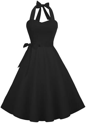 Hanpceirs Casual Sundress for Women Halter Retro Vintage Cocktail...