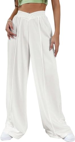 ODIZLI Wide Leg Sweatpants for Women High Waist Lounge Wear Casual