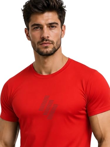 Image of 3Colors Men's Active Polyester T-Shirt | Quick Dry Gym Workout Tee | Stretch Sports Round Neck Running T-Shirt-STEPUP LINE