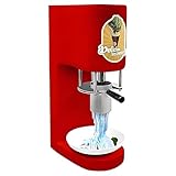 SHAHRYAR Kommerzielle Spaghetti-EIS Presse - 28l/H Ausstoß - Soft Serve & Gelato Maschine Mit 4 Formen, Professioneller EIS-Nudel Extruder, Eismakkaroni-Hersteller red