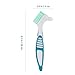 Healifty Portable Denture Cleaning Double-Head Toothbrush 6.5 Inch Lightweight Oral Care Tool for Fake Teeth Cleaning and Gum Protection