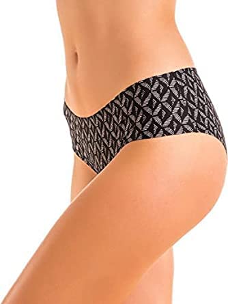 Image of Women Seamless Underwear Invisible Bikini No Show Nylon Spandex Women Panties Printed Assorted Colour Pack of 4