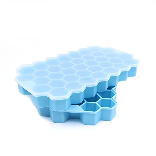 Alnicov 2 Pack Bandejas de Hielo de Silicona con Tapa miniatura 2