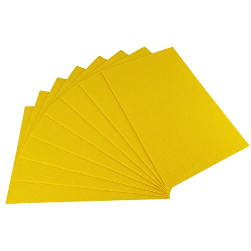 Image of Jtnohx Stiff Felt, 2mm Thick Felt Sheets for Crafts, 8 inchx12 inch Hard Felt Fabric Squares 8Pcs for DIY Projects (Yellow)