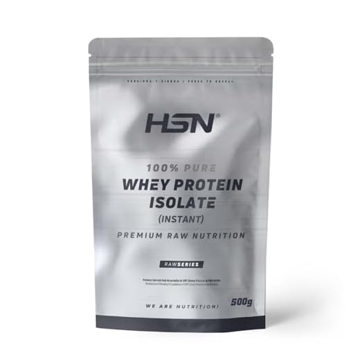 Proteína Aislada de Suero HSN | Sin Sabor 500 g = 16 Tomas por Envase | 100% Whey Protein Isolate | Suplemento para Ganar Masa Muscular | Rica en BCAAs y Glutamina | No-GMO, Vegetariano, Sin Gluten