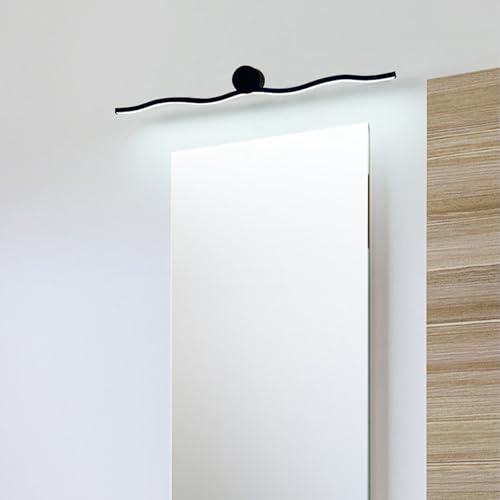 Apliques de pared modernos de aluminio negro con tecnología LED y diseño minimalista lineal