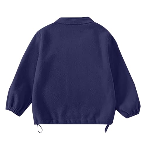 Boys Girls School Fleece Jackets Preppy Polar Sherpa Fleece Jacket Pockets Fall Winter Zip Up Mock Neck Fuzzy Coat2