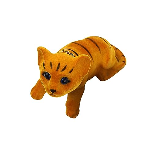 Gazechimp Car Dashboard Decoration Nodding Cat Ornament Auto Accessories Cute Animal Crafts Gift Bobble Head Kitty for Office Vehicle Shelf Home Decor, Yellow