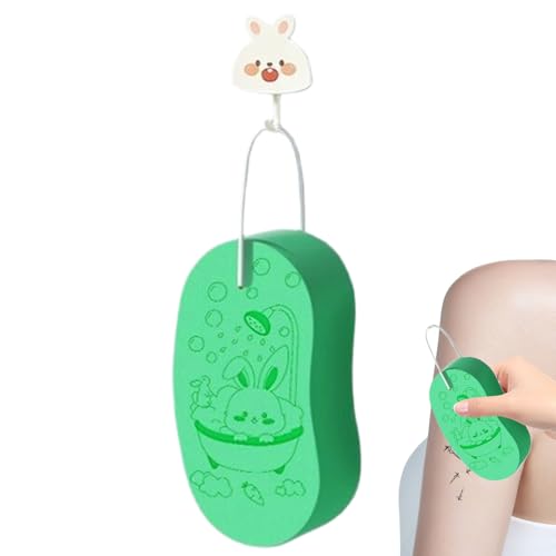 Rechory 赤ちゃん用バススポンジ - ソフト幼児用シャワースポンジ ロープ付き 旅行用 漫画デザイン コンパクト バススクラバー 赤ちゃん 子供 女の子 男の子 子供