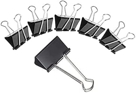 Bambalio Binder Clips 32mm Black Set of 2 Dozen(Pack of 24)