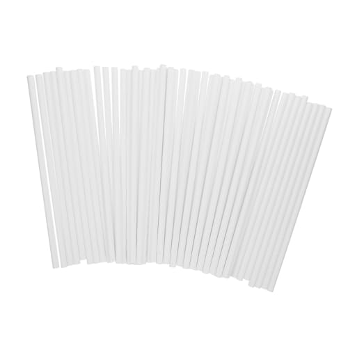 TOVINANNA 50個 棉花糖用紙スティック 丈夫で使いやすい使い捨てペーパー棒 わたあめ機対応 手作りキャンディーやケーキポップに