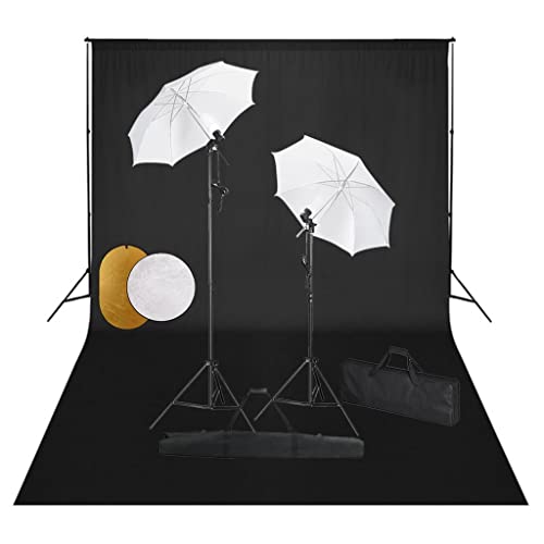 Kit studio photo complet avec fond télescopique 5x3m et lampes 5500K