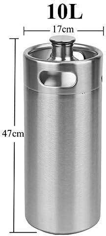 304 Stainless Steel 10L Mini Keg Beer Growler for Home Brewing