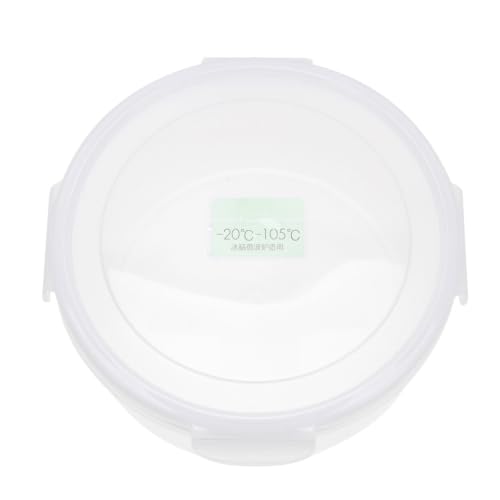 POPETPOP Caja de Plástico Redonda Transparente de 2500ml para Conservación y Almacenamiento de Alimentos en Cocina y Hogar, Apta para Microondas Reutilizable