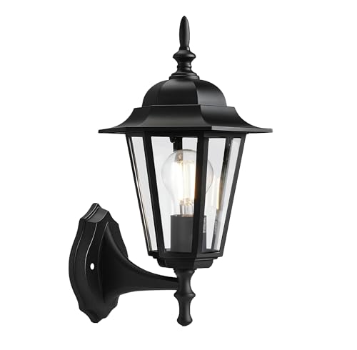 CLOUDY BAY Outdoor Wall Lantern,Black Wall Sconce for House Porch Lighting Fixture,E26 Base 60W...