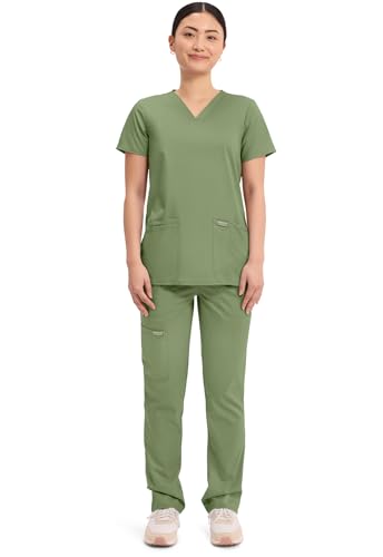 Image of Cherokee Medical Women's Scrub Top V-Neck Modern Classic Fit with 3 Pockets, Ultra Soft and 2-Way Stretch Fabric - WW620