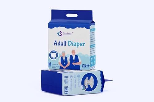 Image of Dual-Core Premium Adult Diaper Pants - Medium (10 Count) | High Absorption, No Bulk | 12-Hour Leak Protection | Soft, Rash-Free Fit | Waist 75-100 cm (30-40 inch) | Unisex | Organic
