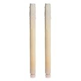 GiveU Taper Candles-Led Melted Dripping Honeycomb Flickering Flameless Candles Timer,12 inch Tall,Ivory,Pack of 2