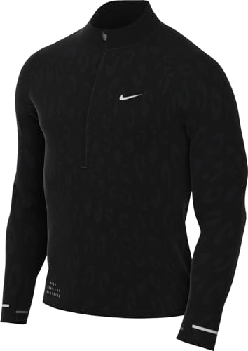 Nike Pinnacle Mens Running Division Half Zip Running Top Medium Black/Gray