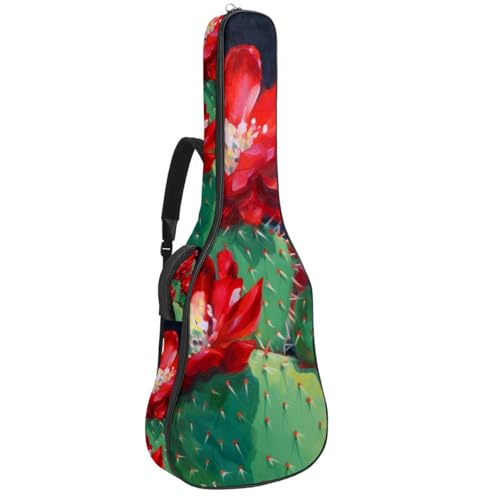 Housse de guitare étanche à motif cactus pour transporter son instrument en répétition