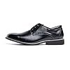 Hitmars Derby Shoes for Men Business Oxford Shoes Brogue Patent Leather Mens Dress Shoes Lace-Ups Formal Slip-On 3 Black UK 12 #1
