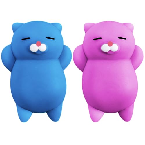 Nutty Toys Squishy Cat Set - 2' Soft Silicone Kawaii Kitties, Top Stress Relief Toy 2025 Unique Gifts for Teens Kids Women Men Adults Best Teenage Girls Teen Boy Tween Christmas Stocking Stuffers Idea