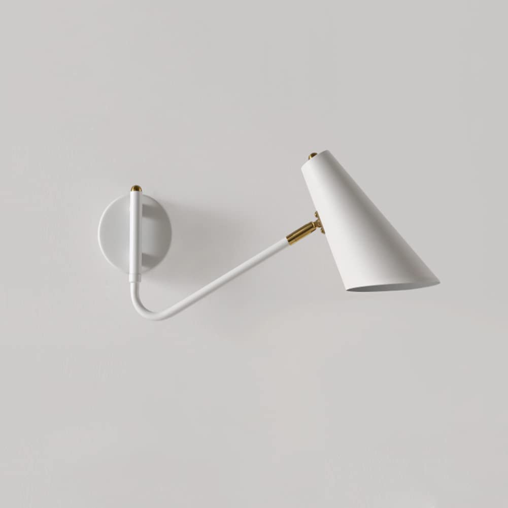 SXECAEPS Wall Lamps Sconces Light Indoor Led 12w 3000k Warm White Metal Adjustable Swing Long Arm Modern Decorative Sconce for Living Room Bedroom(B)