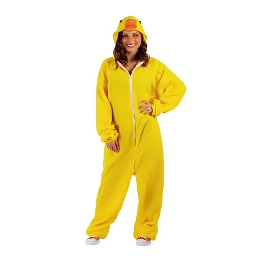 Rubies Disfraz Pato para adulto, Talla unisex, Jumpsuit con capucha, Oficial Rubies para Carnaval, Cumpleaños, Fiestas, Halloween