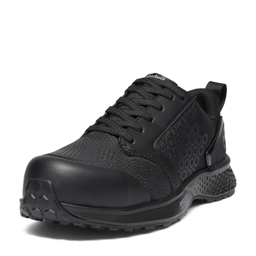 Timberland PRO Women's Reaxion Composite Safety Toe Industrial Athletic Work Shoe, Black/Grey-2024 NEW, 5.5