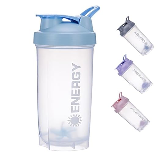 Pubiao Vasos Mezcladores de Suplementos para Deportistas Taza Batidora de Proteínas Suplementos Deportivos Agitadores con bola Batido de fitness Taza de agua de Entrenamiento Portátil 500 ml