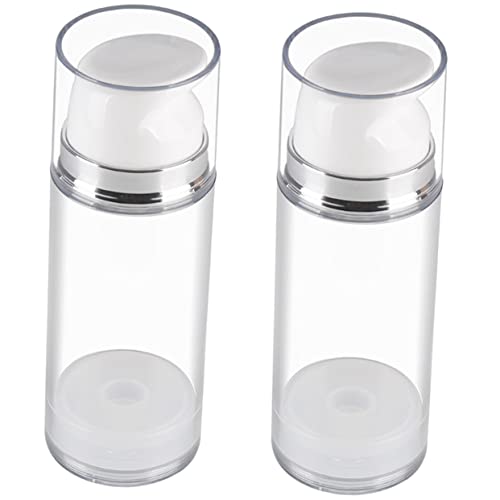 Générique 2pièces Bouteilles Pompes Airless Réutilisables Lot De Flacons Voyage Pour Crème Et Lotion Contenants Pratiques Pour Toilettes Et Soins Peau