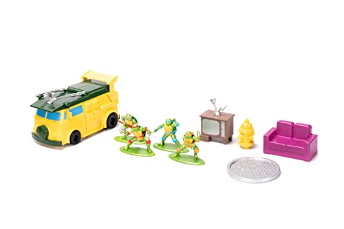 Teenage Mutant Ninja Turtles Turtle Lair Nano Scene W/ 1.65" Die-Cast Collectible Figures, Toys For Kids And Adults #TOP23