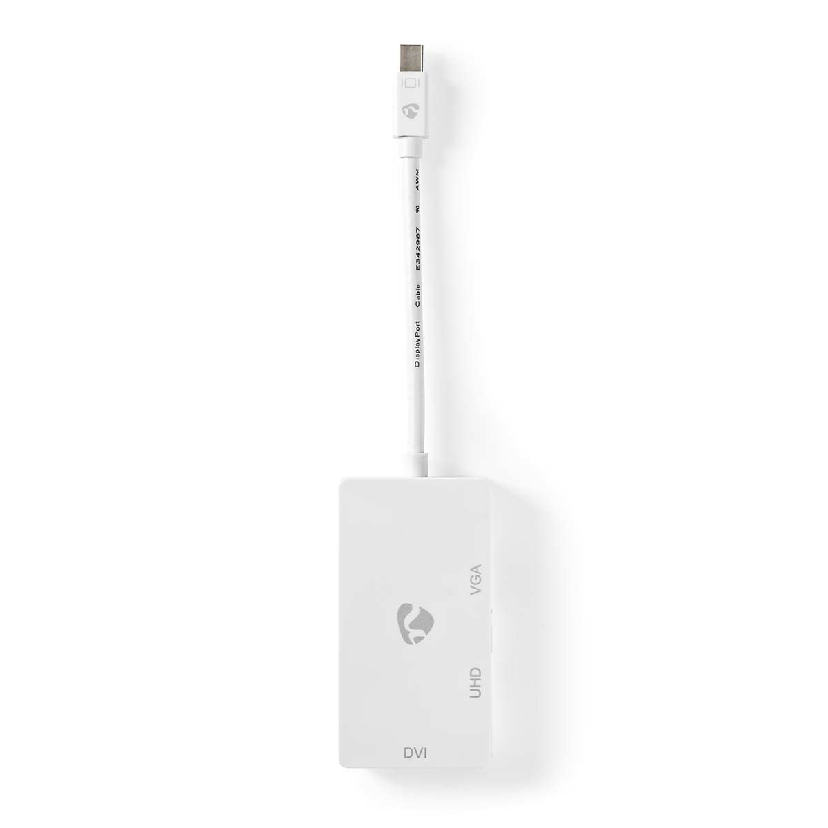 Displayport-Adapter | Mini DisplayPort | DVI-D 24+1-Pin Buchse/HDMI? Buchse/VGA Buchse | Vernickelt | Schaltbar | ABS | ABS | Weiss | Plastikbeutel