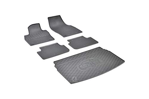Passende Gummimatten und Kofferraumwanne Set geeignet für VW T-Cross ab 2019 EIN Satz