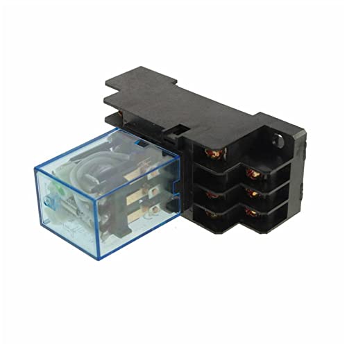 Ccmom 10Pcs My3 Hh53P My3Nj Micro Mini Coil Power Relay 11Pin 3No 3Nc Ac12V Ac24V Ac110V Ac220V Led Lamp 5A With Socket (Size : Ac220V) #TOP1