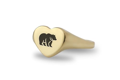 Bague ours personnalisée en or 14k forgée à la main pour un style unique