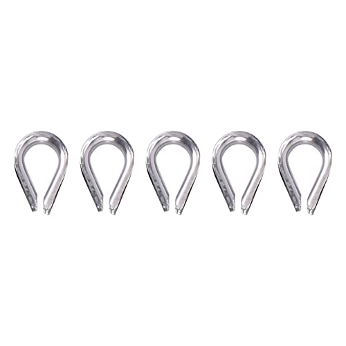 304 Stainless Steel Turnbuckle M6 Wire Rope Tension Tensioner Strainer and M3 Wire Rope Clips, 1/8 Inch Cable Railing Kit for Wood Post Clamps miniatura 6