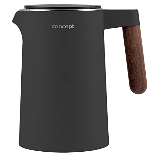 Concept Norwood Hervidor de Acero Inoxidable con Control de Temperatura 45/60/70/85/90/95/100°C Función KEEP WARM 1,5L 1850-2200 W (Gris oscuro)